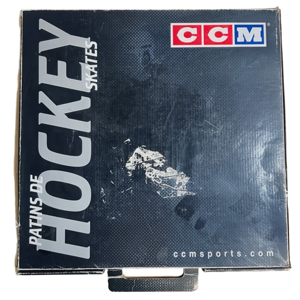CCM Powerline 550 Ice Hockey Skates Mens Size 6 Black White Proformance Blades